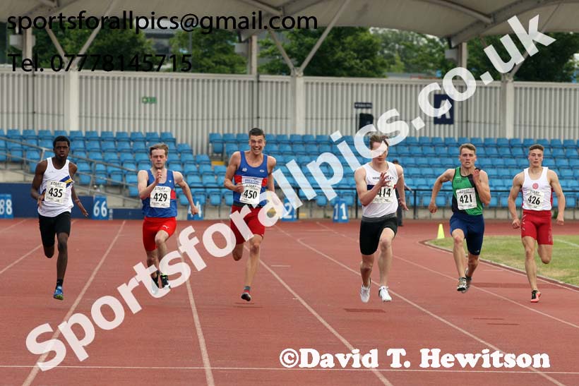 Mens under-20s 200 metres, Northern Senior and Under-20s Champs., Sports City, Manchester. Photo: David T. Hewitson/Sports for All Pics